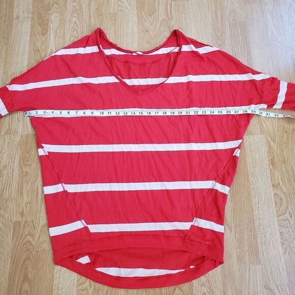 Free People Upstate Stripe Tee size Lg in Red - Picture 13 of 15